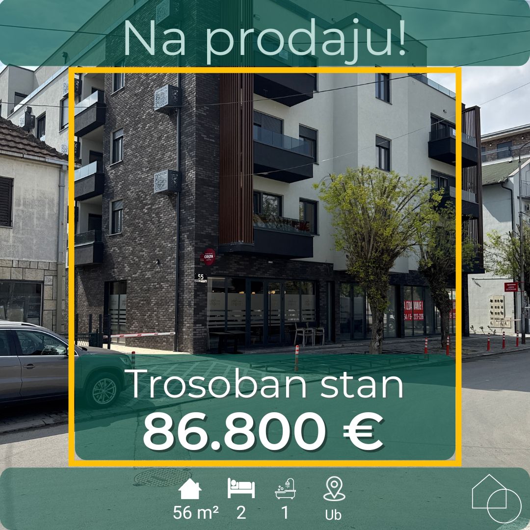 Trosoban stan 56 m2