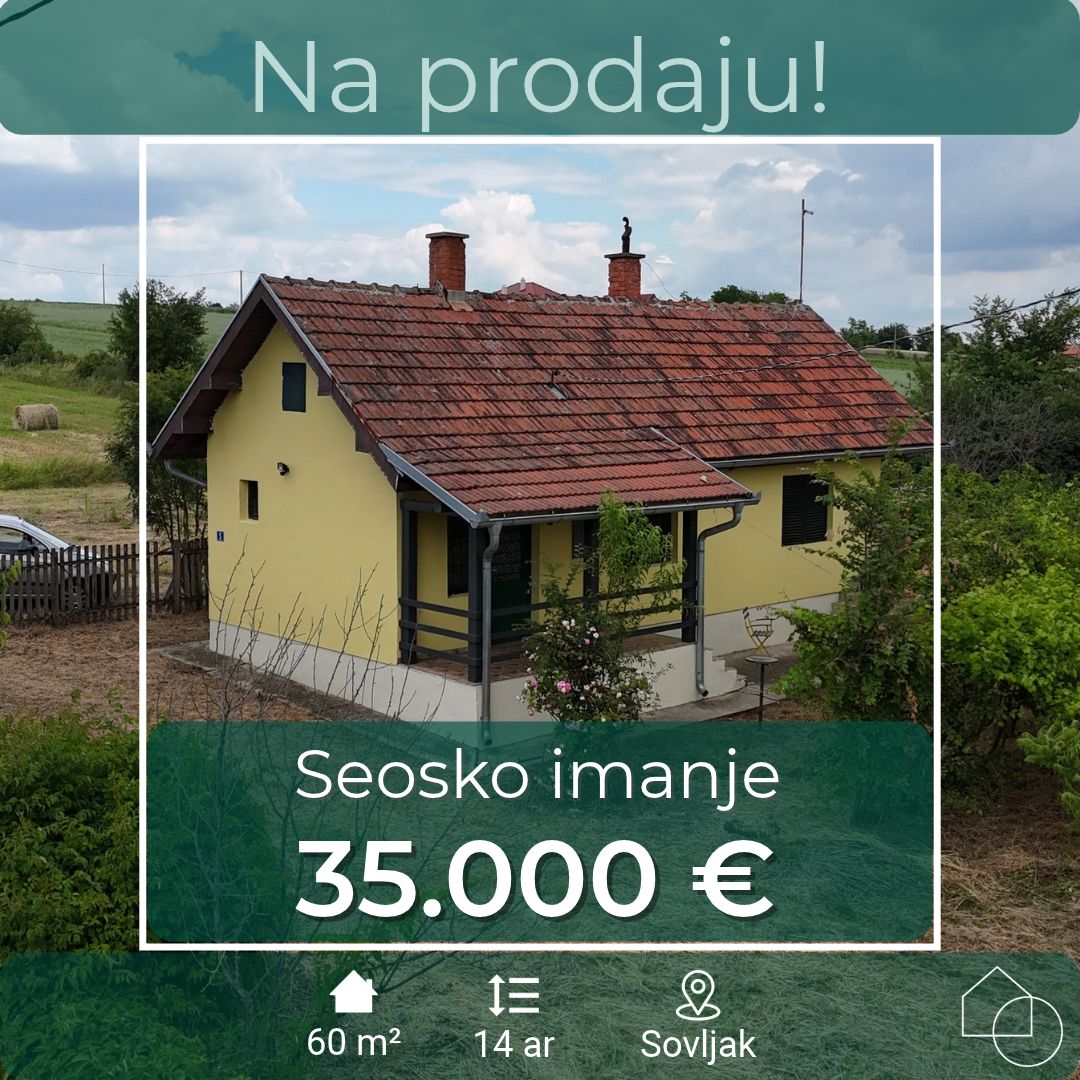 Kuća sa garažom i 14 ari placa