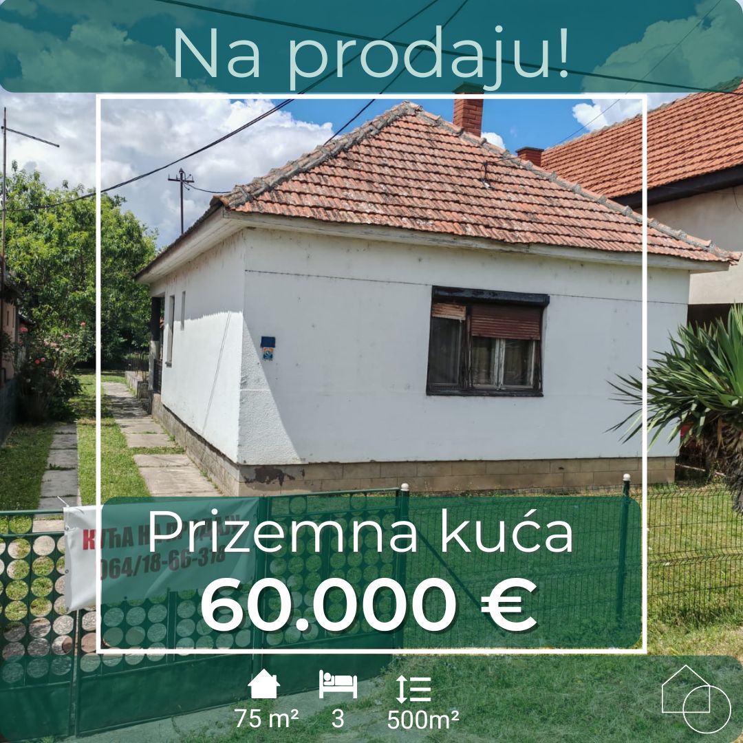 Prizemna kuća 75 m2