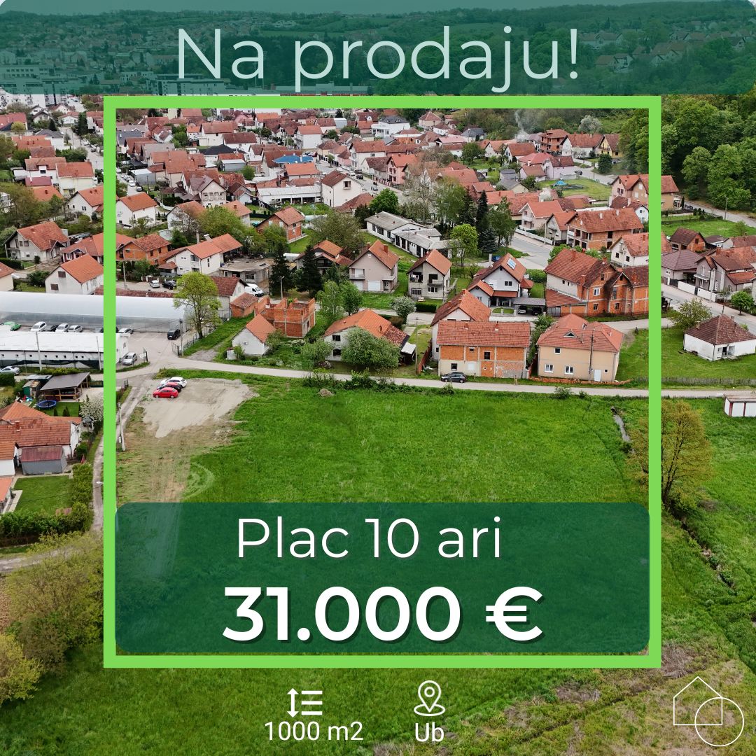 Plac 10 ari blizu centra grada
