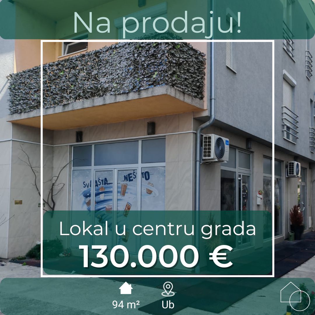 Lokal 94 m2 u centru Uba