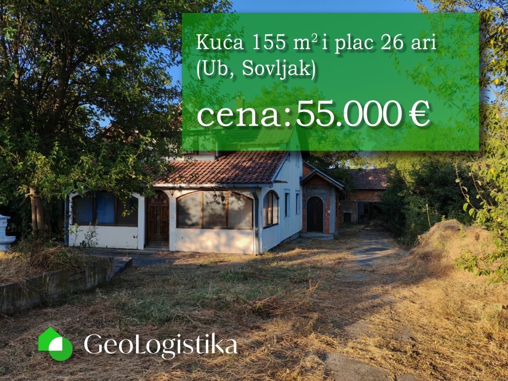 Kuća 155 m2 i plac 26 ari