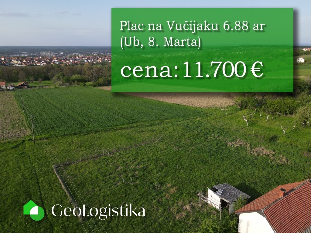 Plac površine 6.88 ari
