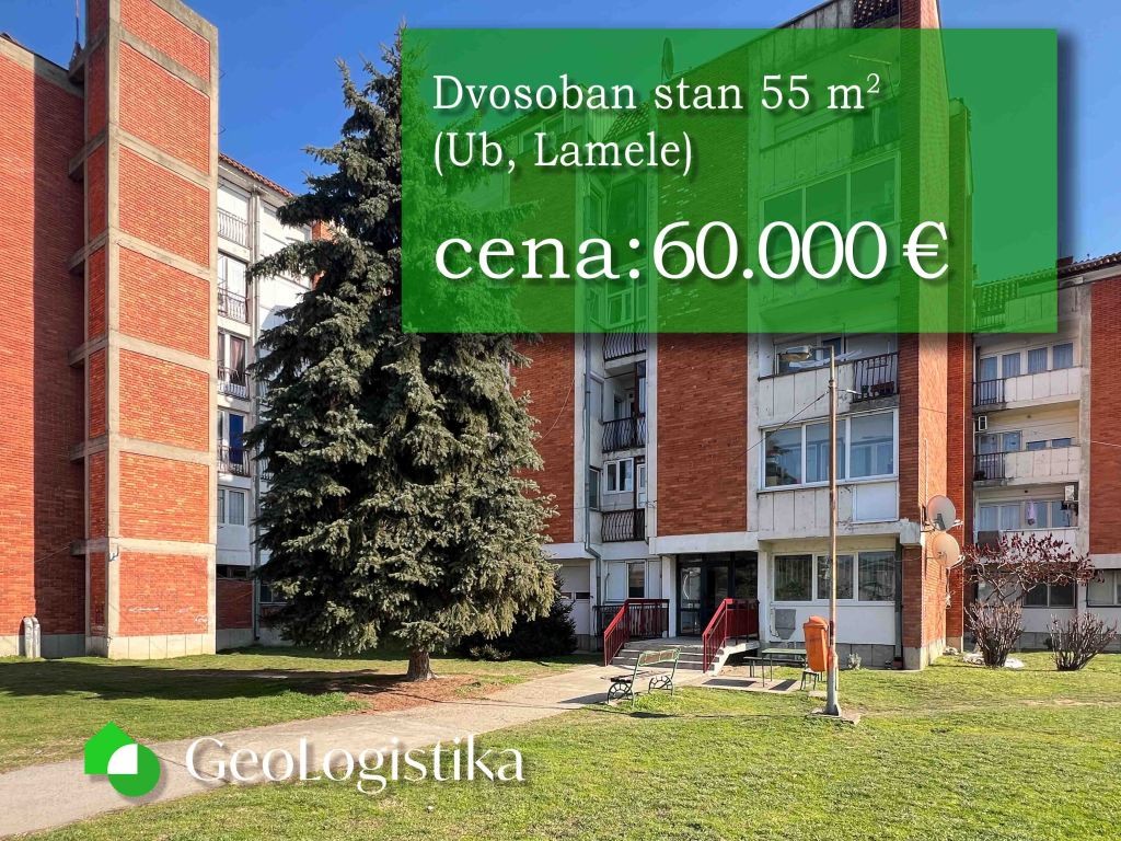 Dvosoban stan  55 m2 na Ubu