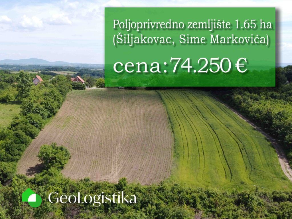 1.65 ha poljoprivrednog zemljišta